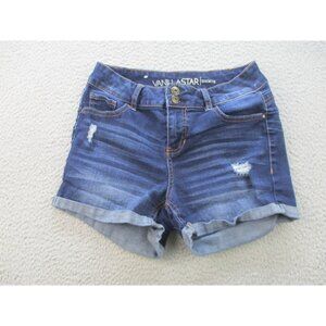 Blue Jeans Denim Shorts Womens JR 3 Stretch Shorite Stretch Cuffed Summer Blue